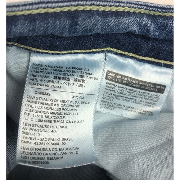 Levis 580 Straight Leg Jeans Womens 20W M Medium Wash Blue Mid Rise Denim 35x32 - Picture 4 of 10